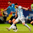 Messi, en el partit contra Uruguai.