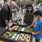 Los juegos de madera se han instalado en la plaza de Cappont