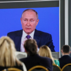 Putin, en la seua multitudinària conferència de premsa anual.