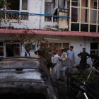 Habitatge proper a l’aeroport de Kabul en el qual es va registrar ahir una explosió que va matar sis persones, entre elles tres nens.