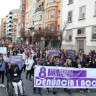 Manifestación por el 8-M el año pasado en Lleida. 