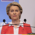 La presidenta de la Comissió Europea, Ursula von der Leyen, ahir.