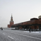 Vista del mausoleu de Lenin al costat de la plaça Roja a Moscou, dissabte passat.