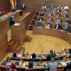 Ximo Puig, ahir durant el debat de l’estat a València.