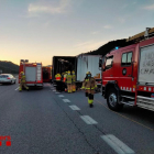 Imagen del siniestro que se produjo el pasado jueves en Gurb, en el que murió un joven de Lleida. 