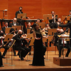 La Orquestra Simfònica del Vallès, ayer en su tradicional concierto navideño en el Auditori de Lleida.