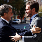 Sarkozy apoyó ayer a Casado en la Convención Nacional del PP.