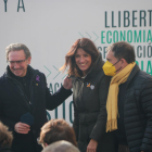 El conseller Jaume Giró, ahir en un acte de Junts a Badalona.