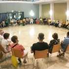 La agrupación se reunió ayer en la Casa dels Gegants de Lleida. 