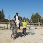 Usuàries de la Fundació, a La Manreana de Juneda.