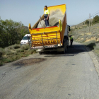 Obras para el mantenimiento de caminos en Fraga.