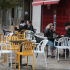 Imatge de la terrassa d’un bar a la Zona Alta de Lleida.