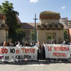 Imagen de archivo de una protesta en el Aula de Teatre de Lleida. 