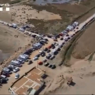 Captura d’un vídeo difós ahir pels Agents Rurals de vehicles al delta de l’Ebre.