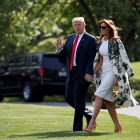 El presidente de EEUU, Donald Trump, junto a su esposa Melania.