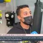 El jove Salah Eddine, en una entrevista de Lleida TV a l’abril.