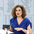 La ministra d’Hisenda i portaveu del Govern central, María Jesús Montero, després del Consell de Ministres.