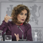 La ministra d’Hisenda, María Jesús Montero, ahir a Madrid.