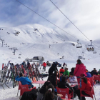 Esquiadors ahir a l’estació de Boí Taüll.