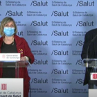 Alba Vergés i Josep Maria Argimon, durant la roda de premsa.