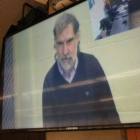 El presidente de Òmniun, Jordi Cuixart, declaró por videoconferencia desde la cárcel de Lledoners.