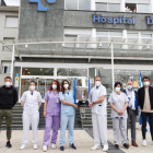 Este viernes en el Hospital de Donostia para hacer una entrega simbólica de la Copa del Rey en los sanitarios