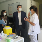 Adrià Comella durant una recent visita a l’hospital Arnau de Vilanova.