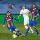 Leo Messi estuvo muy activo durante todo el partido, pero se quedó otra vez sin marcar en el que podía haber sido su último clásico como azulgrana.