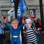 Simpatizantes de Donald Trump protestaron contra el “fraude electoral” el sábado en Washington. 