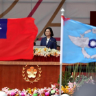 Tsai Ing-wen durante el Día Nacional de Taiwán.