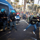 Enfrentamientos con la policía en las protestas convocadas en Roma el pasado sábado.