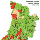 Menys de quaranta municipis de Lleida tenen un alt risc de rebrot