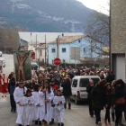 La procesión en honor a Sant Sebastià, ayer en El Pont de Suert. 