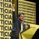 El coordinador nacional de ERC y vicepresidente del Govern, Pere Aragonès, en el 28.º Congreso Nacional del partido, el 21 de diciembre de 2019.