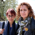 Margarita Català i Ester Capella, ahir a Móra d’Ebre.