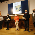 Presentación del libro ‘Bolets de les terres de Lleida. Bosc de ribera del parc de la Mitjana’ ayer en el IEI. 