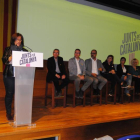 Un instante de la charla de Burgulat en el acto de Junts per Catalunya celebrado ayer en Mollerussa.