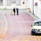 Varias zonas de Kongsberg fueron acordonadas por la policía.