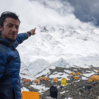 Kilian Jornet durant la seua anterior expedició a l’Everest el 2017.
