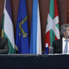 El ministro Campo y el presidente del CGPJ, Carlos Lesmes, no dieron muestras de ninguna sintonía.