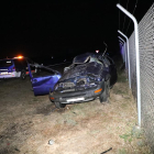 Imagen del todoterreno implicado en el accidente, cuyo conductor perdió la vida. 