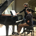 La reconeguda pianista Alba Ventura va impartir classes magistrals a alumnes del Conservatori de Cervera.