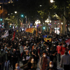 Manifestació de protesta convocada pels CDR, ahir, al centre de Barcelona.