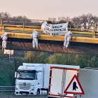 El col·lectiu independentista L'Estaca reivindica l'acció dels ninots penjats en ponts