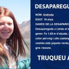 Piden colaboración para encontrar a una joven de 16 años en Lleida
