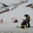 Imatge de dos esquiadors ahir a les pistes de Boí Taüll.