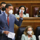 Pedro Sánchez, aquest dimecres a la sessió de control al Congrés dels Diputats.