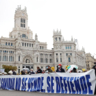 Manifestación en defensa de la sanidad pública, ayer, en el centro de Madrid.