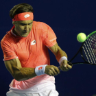 David Ferrer torna una bola durant el partit davant de l’alemany Mischa Zverev.