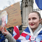 Els partidaris britànics de la permanència a la UE encara protestaven ahir contra el Brexit.